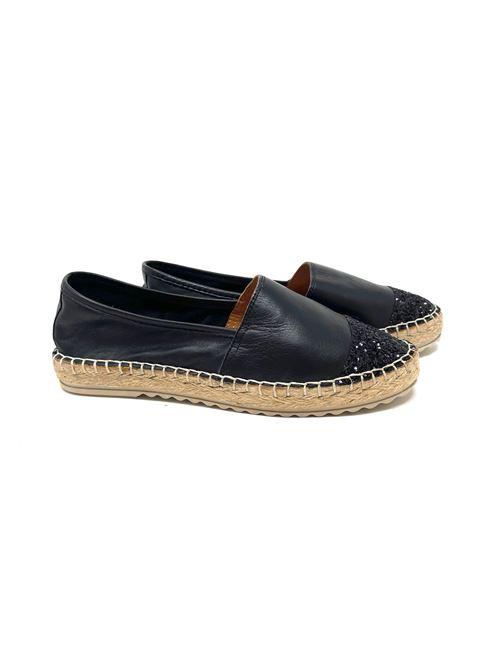 Espadrillas donna con puntale glitter IL LACCIO | 368Y500PELLEBLACKCAM/BALCK
